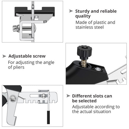 Proster 200X Tile Leveling Spacer System Clips Wedges Tiling Flooring Plier Kit