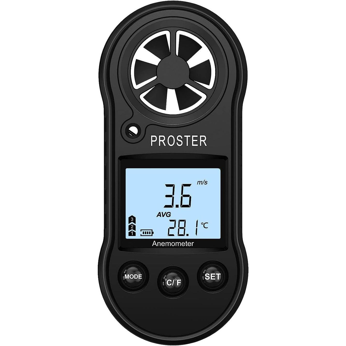 Proster Wind Speed Gauge Portable Handheld Anemometer
