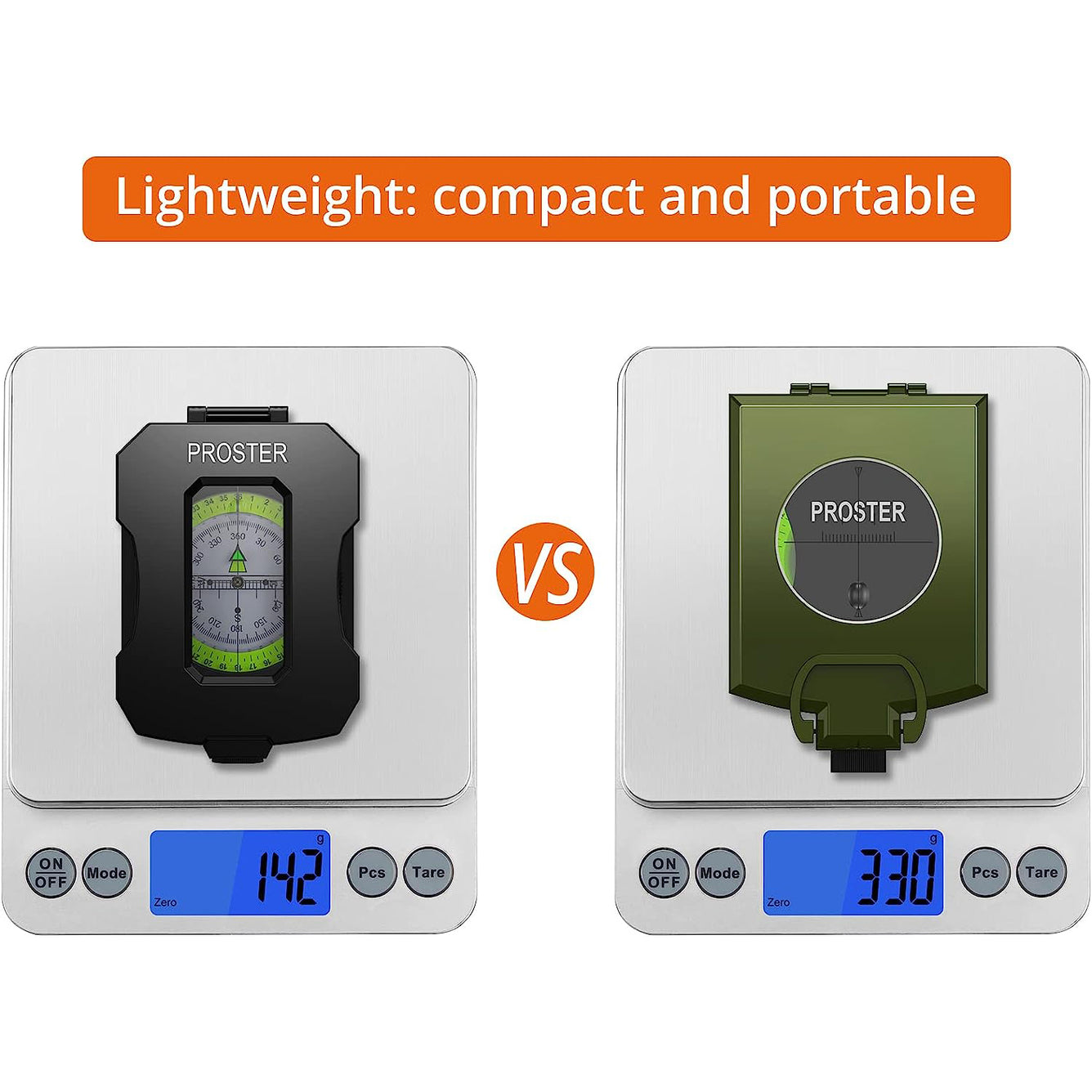 Proster IP54 Hiking Compass with Sighting Clinometer Professional Military Compass