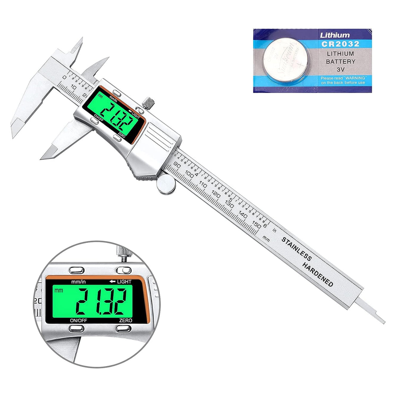 Proster Backlight Digital Vernier Caliper 150mm/6inch