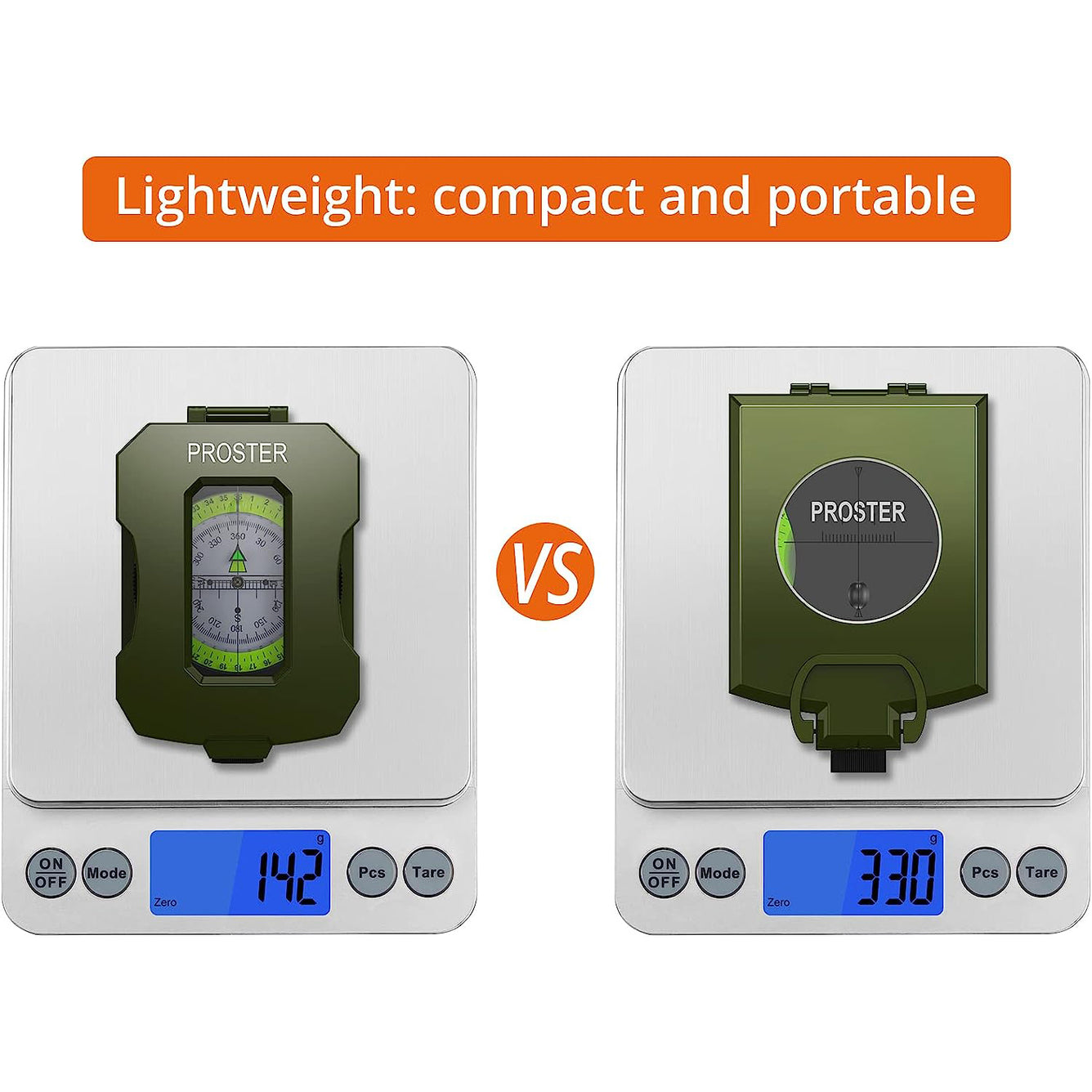Proster IP54 Hiking Compass with Sighting Clinometer Professional Military Compass