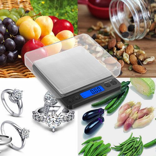 Proster LCD Digital Kitchen Scales Electronic Balance Weight 0.01-500g Backlit