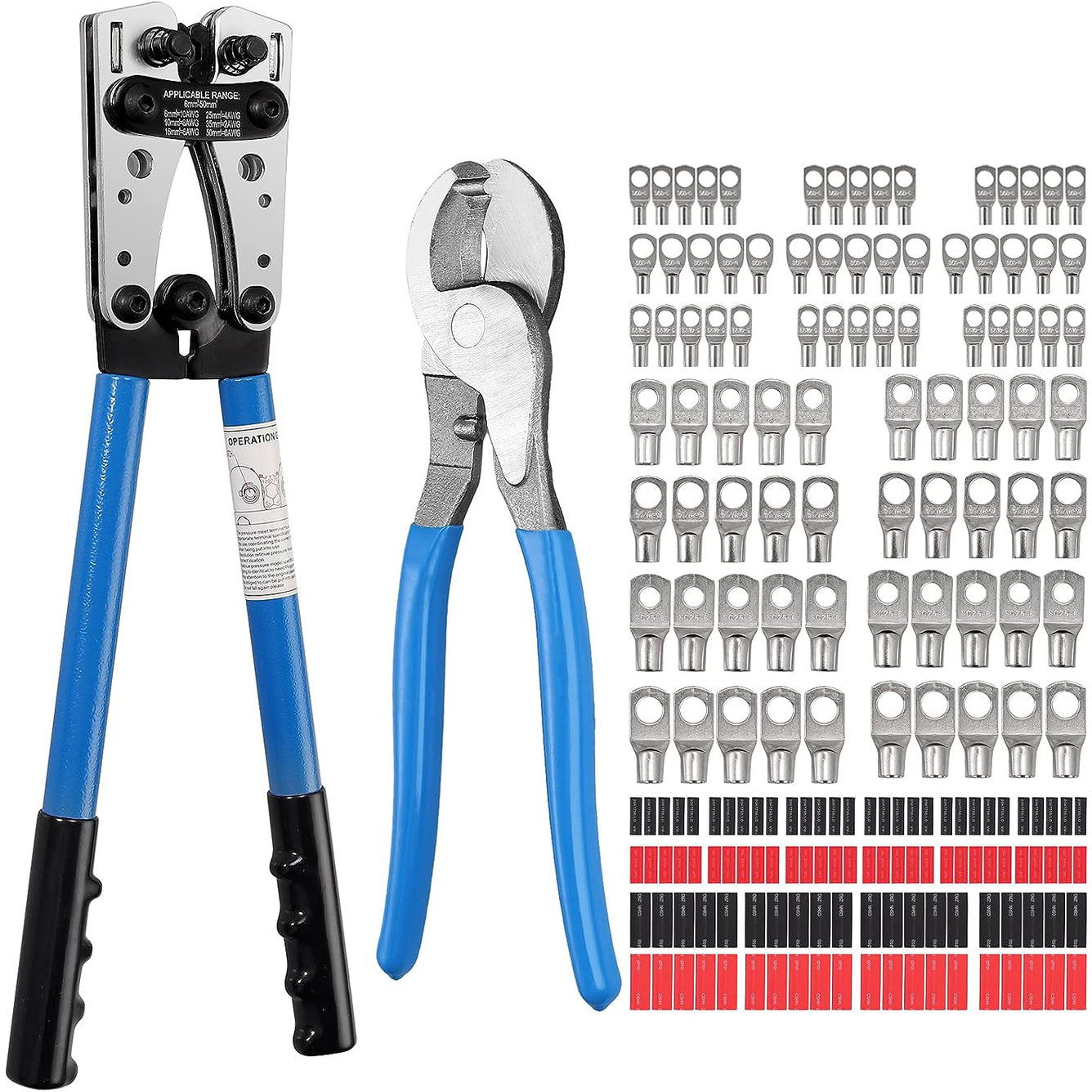 Proster Battery Cable Crimping Tool Kit Battery Lug Crimper