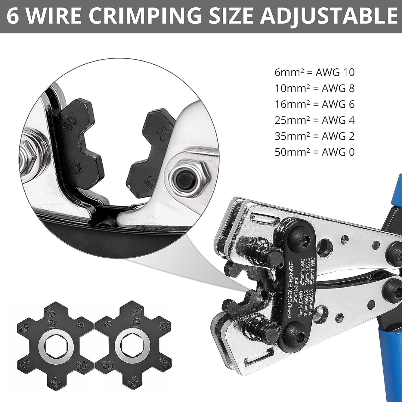Proster Battery Cable Crimping Tool Kit Battery Lug Crimper