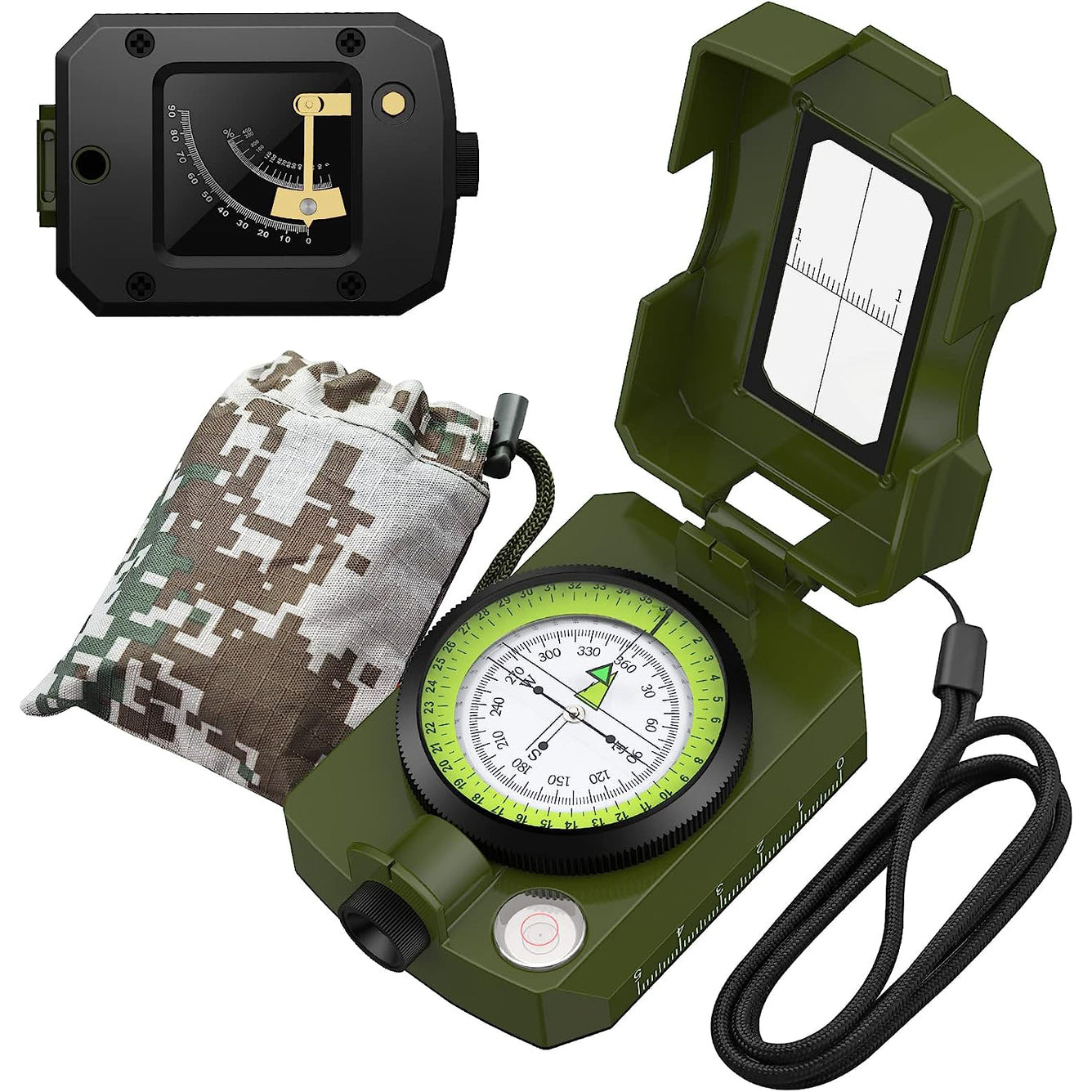 Proster IP54 Hiking Compass with Sighting Clinometer Professional Military Compass