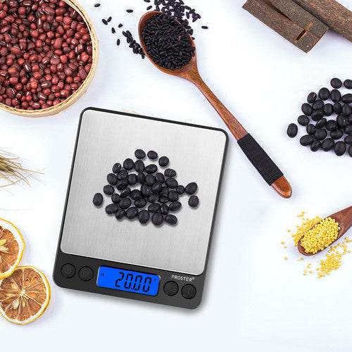 Proster LCD Digital Kitchen Scales Electronic Balance Weight 0.01-500g Backlit
