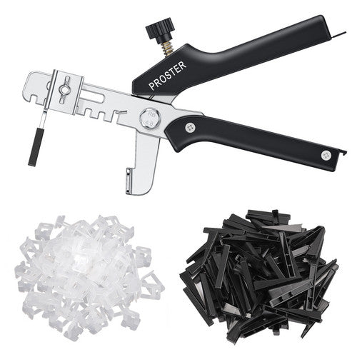 Proster 200X Tile Leveling Spacer System Clips Wedges Tiling Flooring Plier Kit