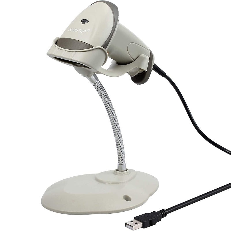 Proster Barcode Scanner USB Barcode Reader with Stand Long Range