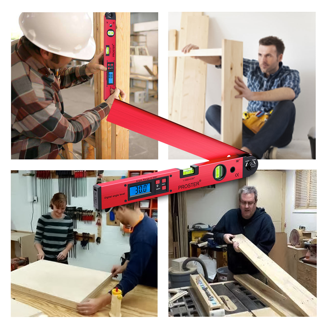 Proster 0-225°Digital Inclinometer Protractor Angle Finder