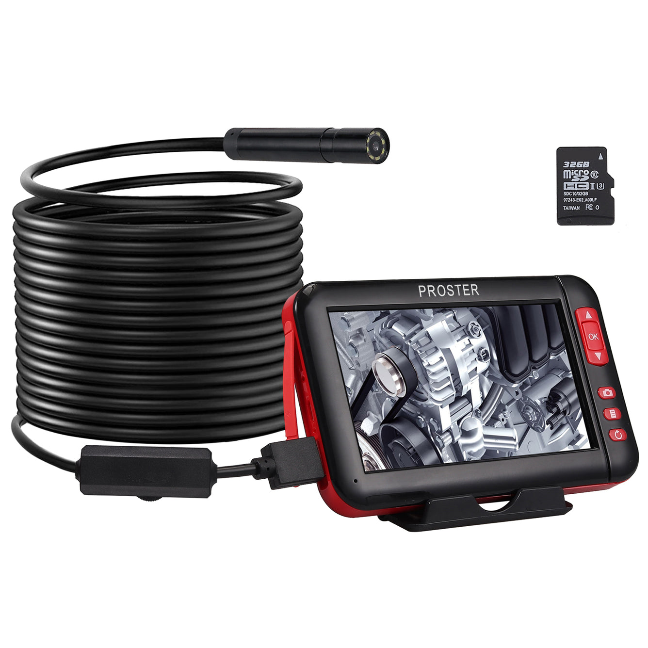 Proster Industrial Endoscope 5m Flexible cord