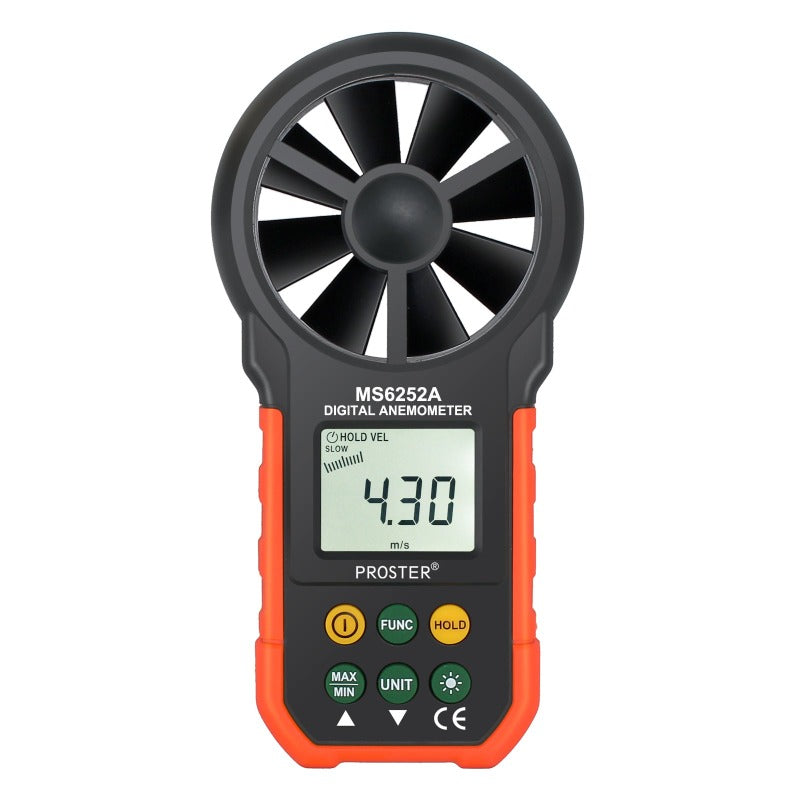 Proster Digital Anemometer MS6252A LCD Backlit