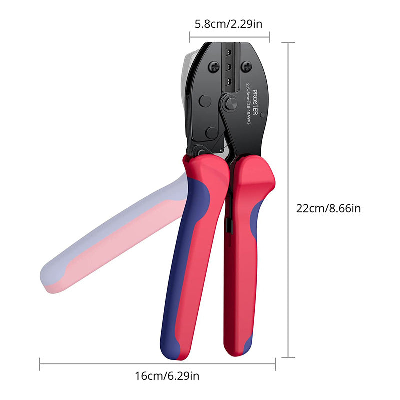 Solar Crimper PV Crimping Tool 26-10 AWG Ratcheting Connector