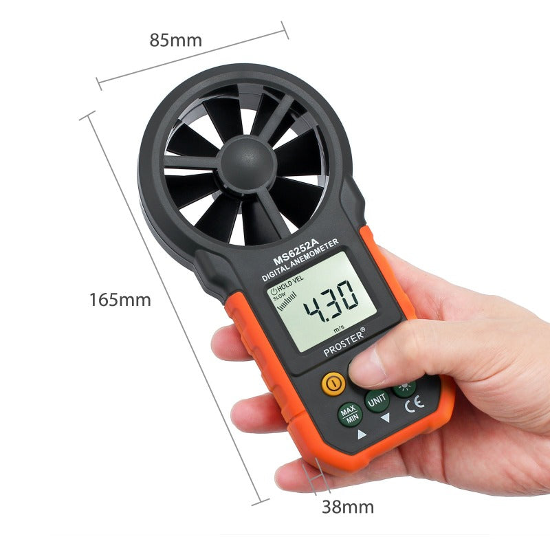 Proster Digital Anemometer MS6252A LCD Backlit