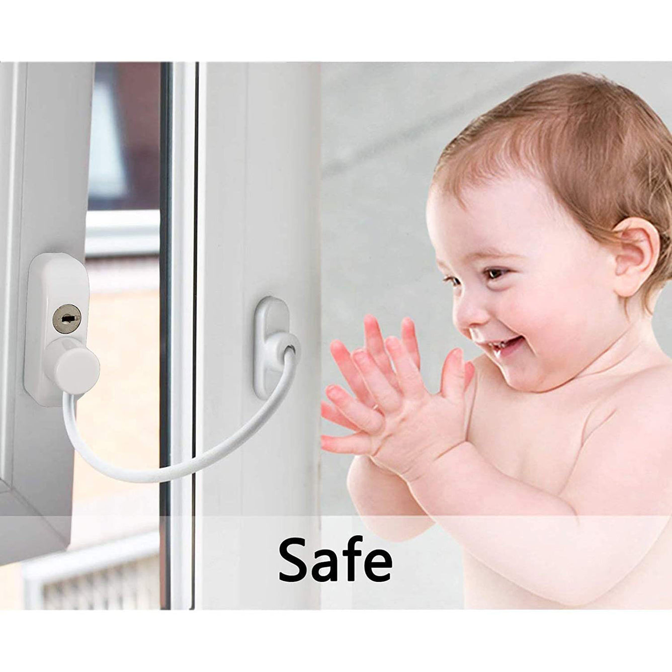 Proster Window Restrictor Locks 2 Packs Security Cable