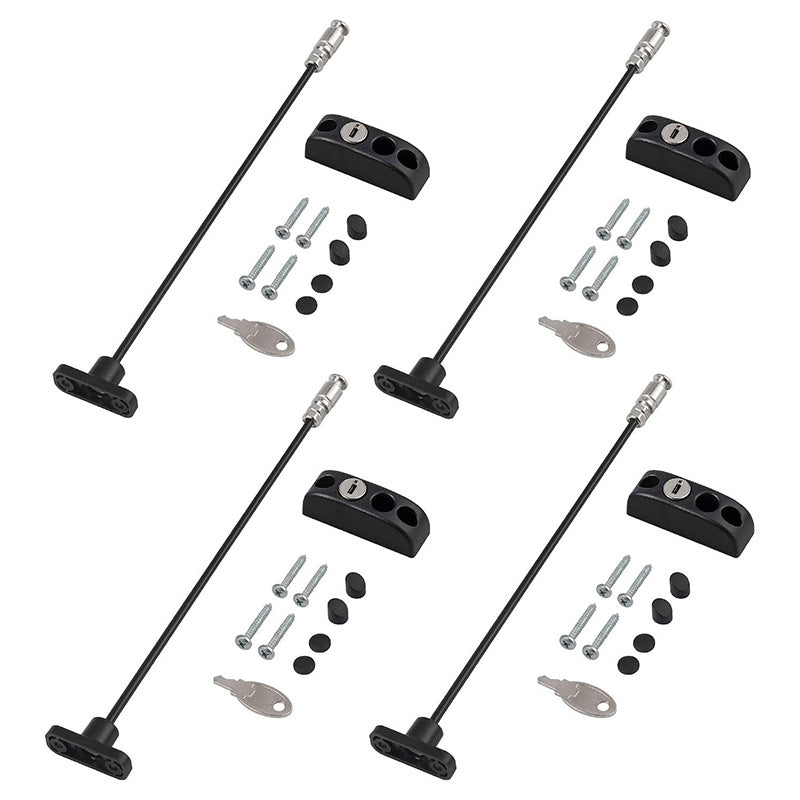 Proster Window Restrictor Locks 4 Packs Security Cable
