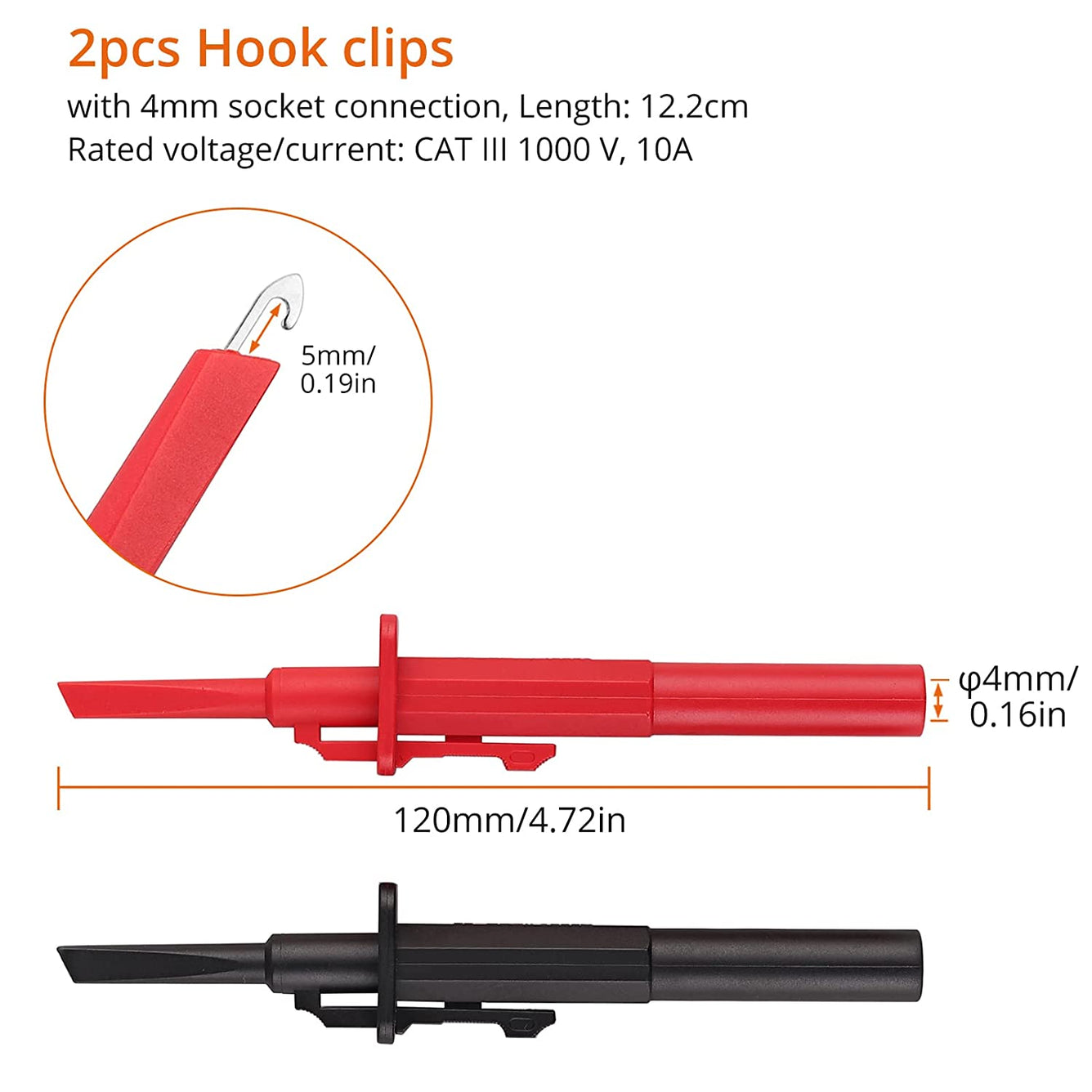 Proster Multimeter Test Leads Set with Alligator Clips Test Hook Test Probes Lead Professional Electrical Test Leads with Storage Pouch