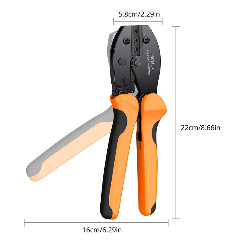 Proster Solar Crimper PV Crimping Tool Ratcheting Connector - Orange