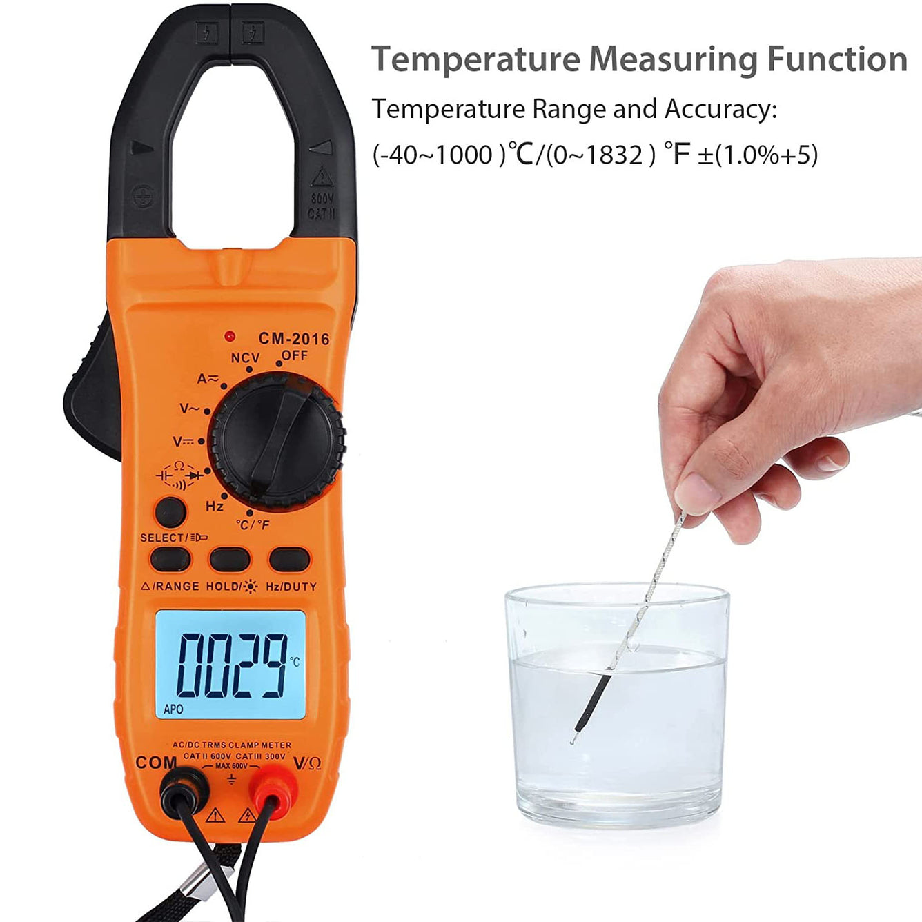 Proster Digital Clamp Meter TRMS Auto Ranging 5999 Counts Multimeter