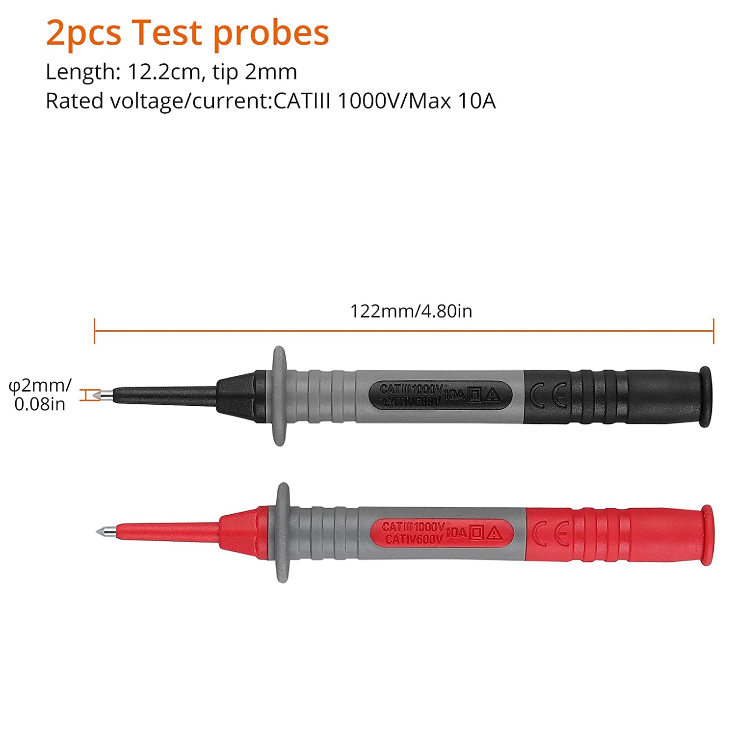 Proster Multimeter Test Leads Set with Alligator Clips Test Hook Test Probes Lead Professional Electrical Test Leads with Storage Pouch