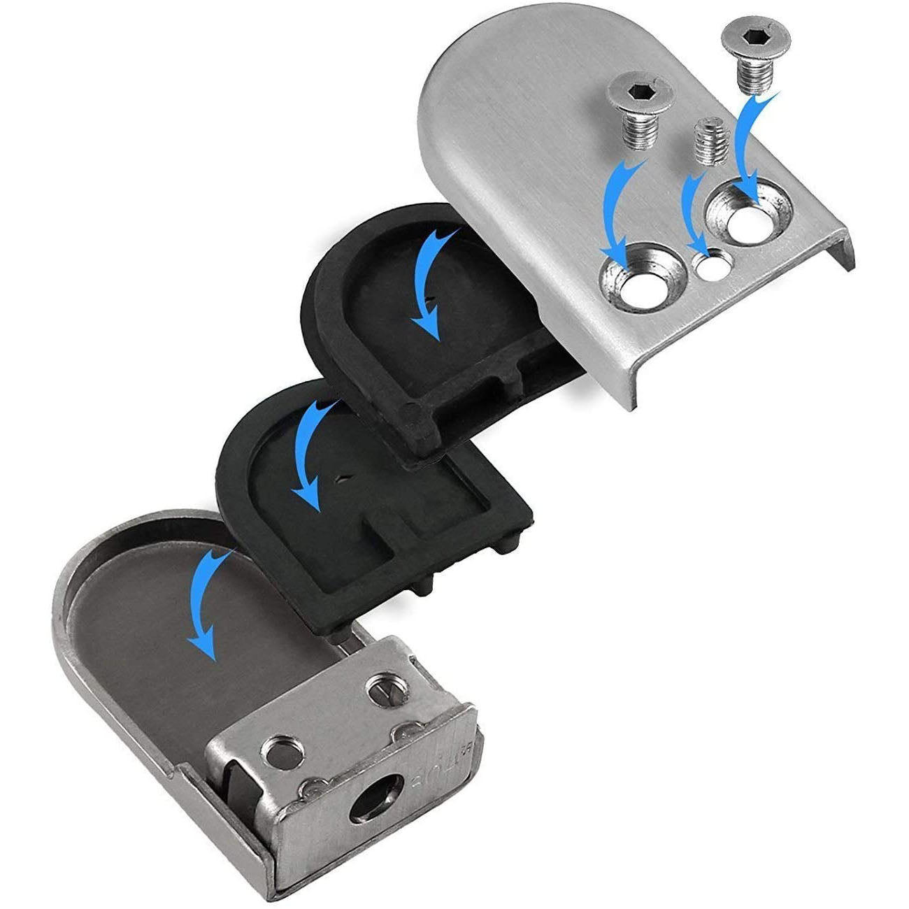 Proster Glass Clamps 8 PCS 6-8mm Stainless Steel 304