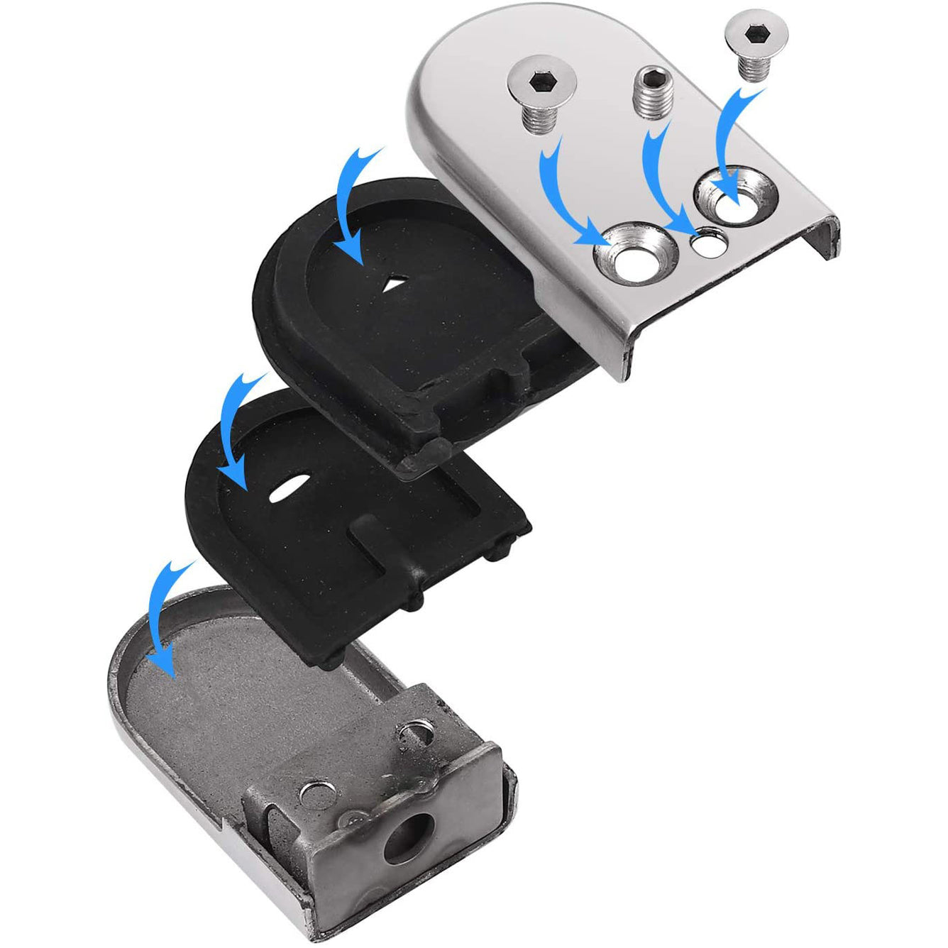 Proster Glass Clamps 8 PCS 6-8mm S Size Stainless Steel 304