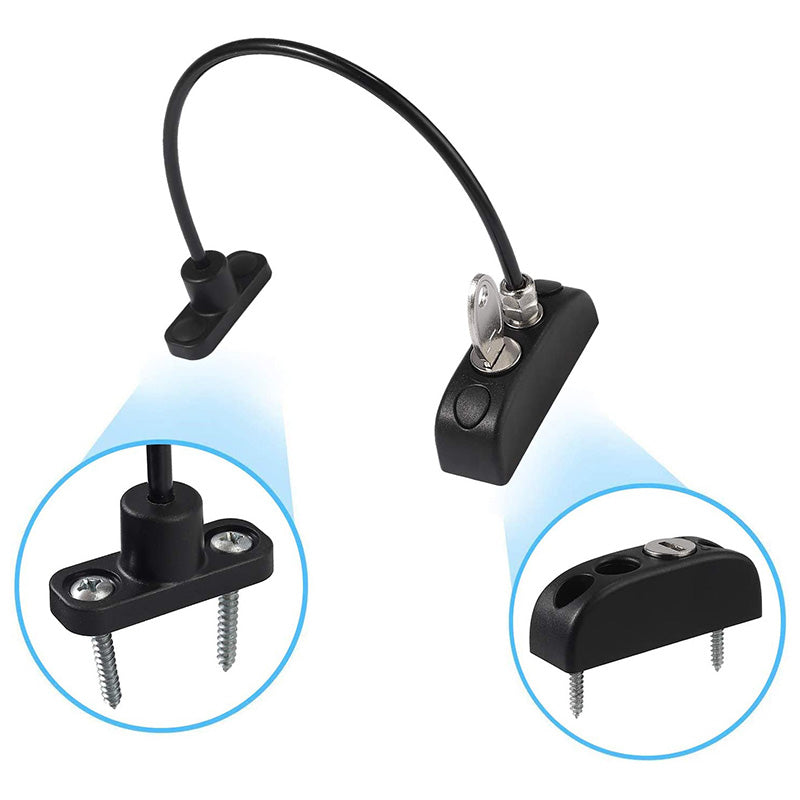 Proster Window Restrictor Locks 4 Packs Security Cable