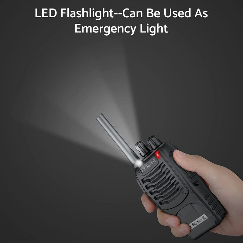 Proster Walkie Talkies 16 Channels Rechargeable Walky Talky