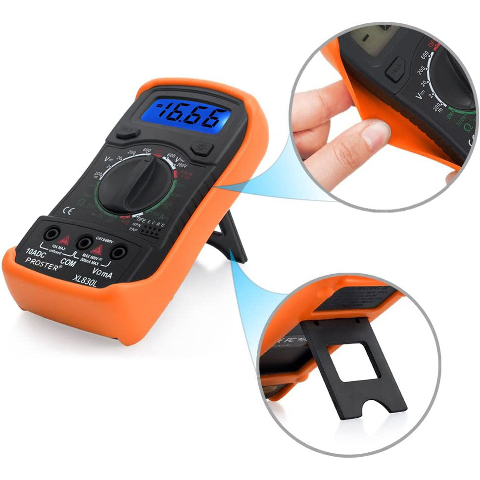 Proster Digital Multimeter Portable Voltmeter Ammeter Ohmmeter