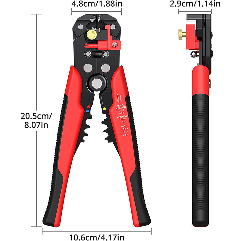 Proster 3 in 1 Crimping Pliers 0.2-6mm²/10-24AWG Wire Crimping Set