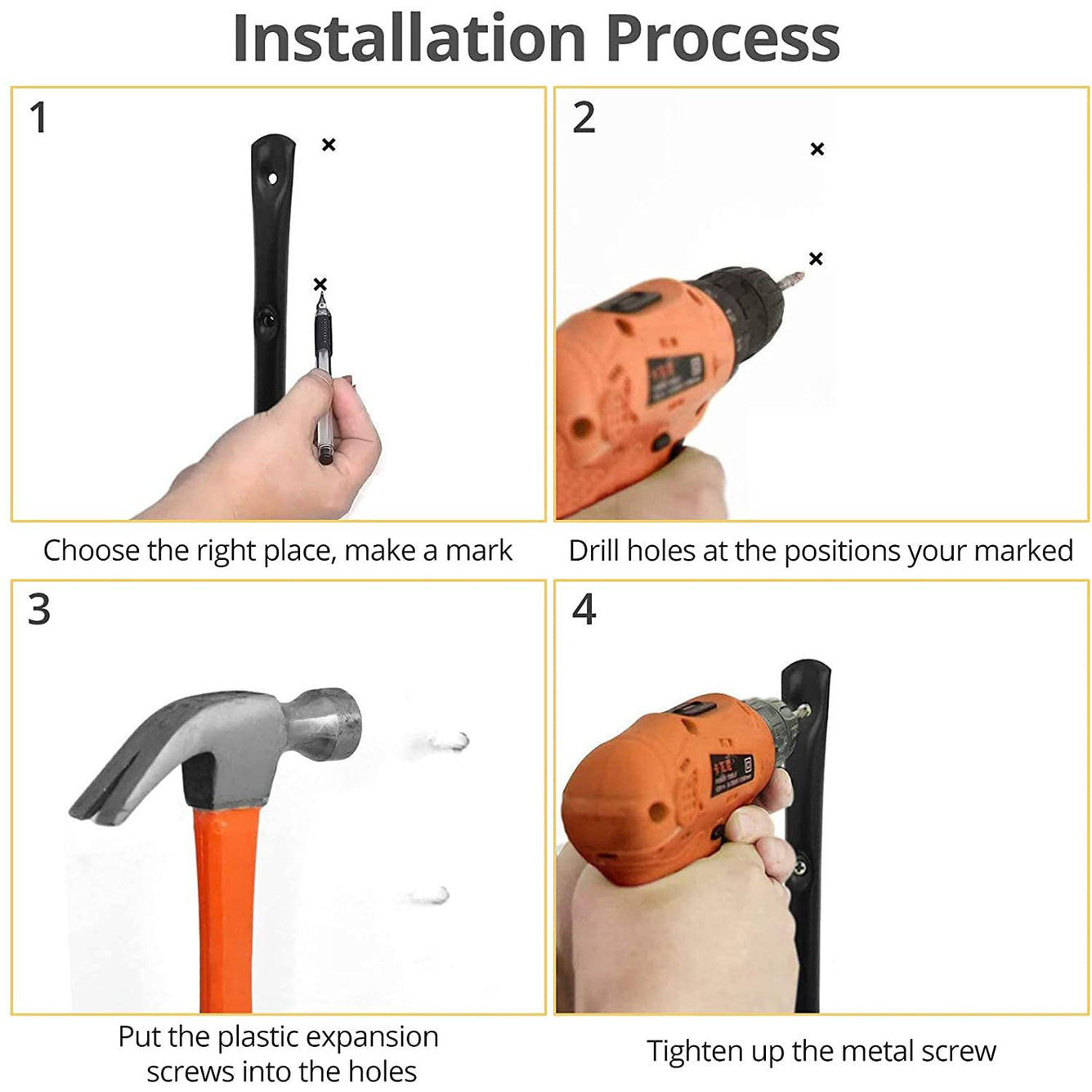 Proster 6 PCS Heavy Duty Wall Hooks