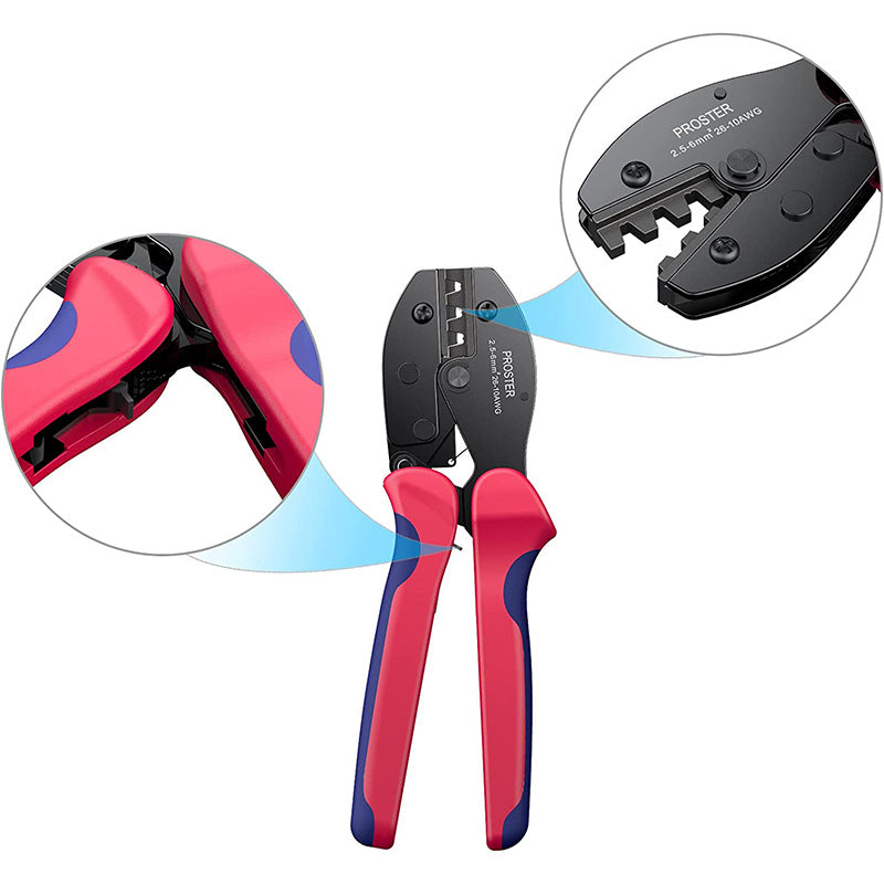 Solar Crimper PV Crimping Tool 26-10 AWG Ratcheting Connector