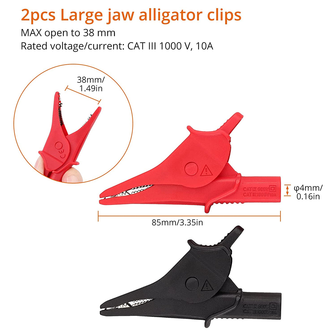 Proster Multimeter Test Leads Set with Alligator Clips Test Hook Test Probes Lead Professional Electrical Test Leads with Storage Pouch