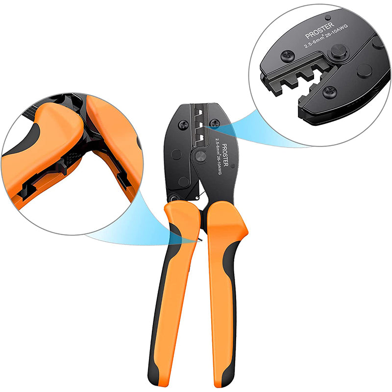 Proster Solar Crimper PV Crimping Tool Ratcheting Connector - Orange