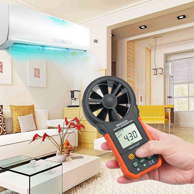 Proster Digital Anemometer MS6252A LCD Backlit