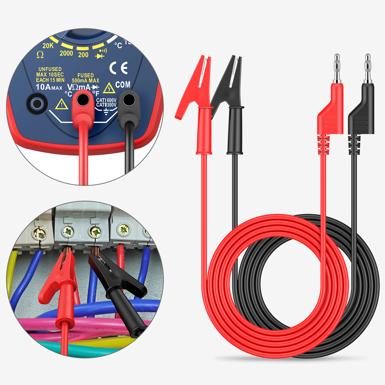 Proster 5PCS Test Leads 4mm Stackable Banana Plug