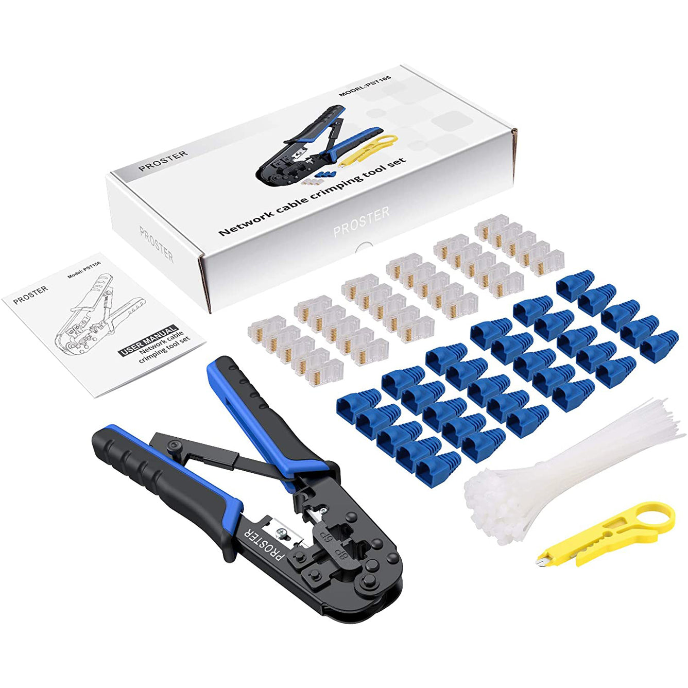 Proster RJ45 Crimping Tool Set Ethernet Crimping Tool