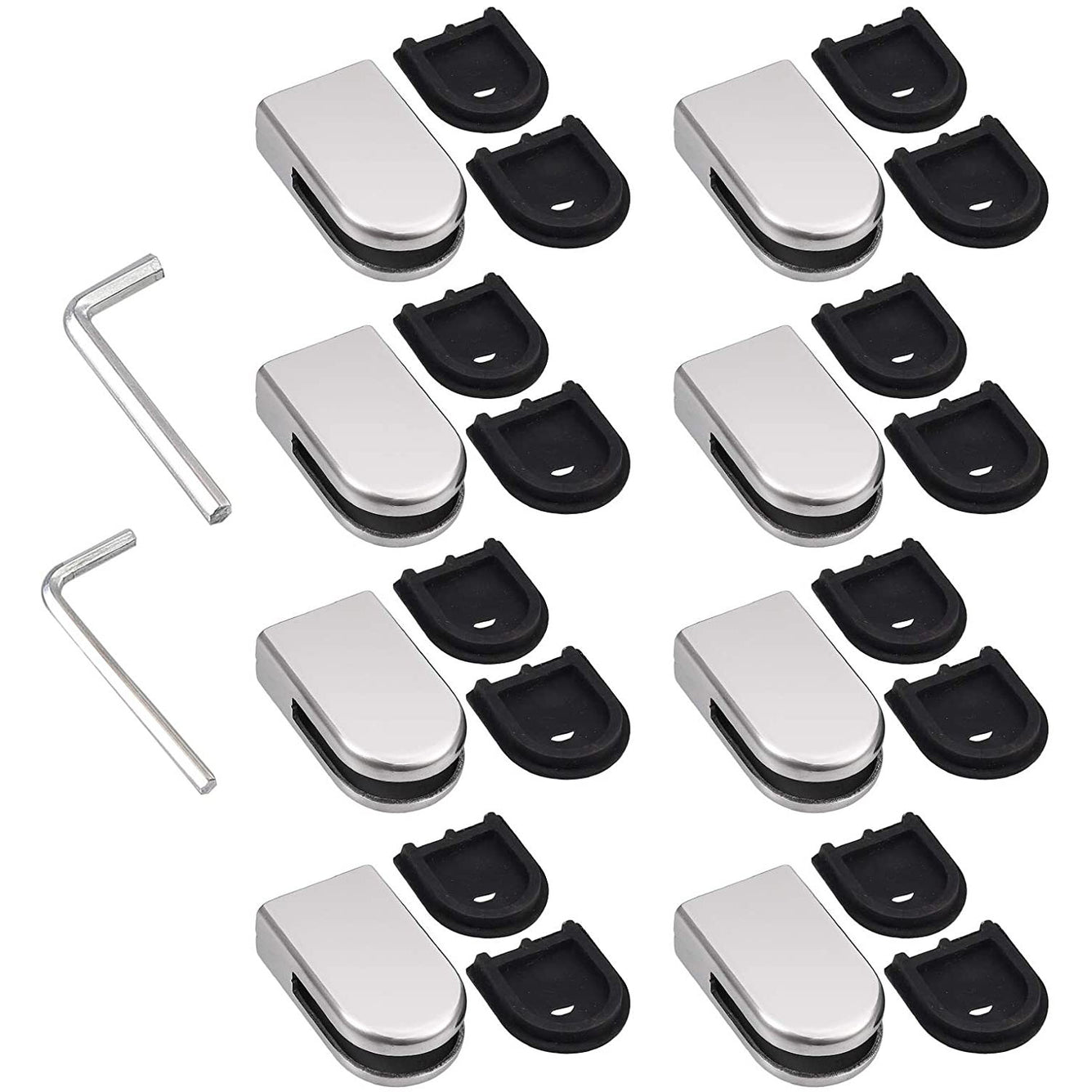 Proster Glass Clamps 8 PCS 6-8mm S Size Stainless Steel 304