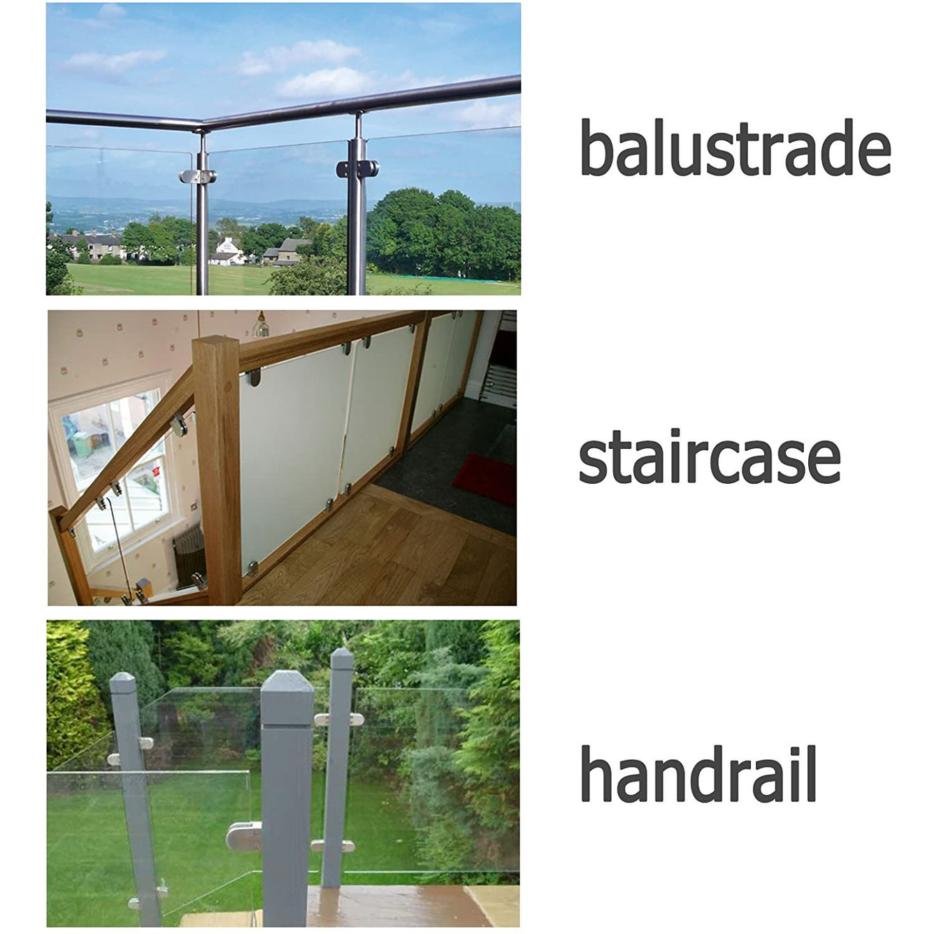 Proster Glass Clamps 8 PCS 6-8mm S Size Stainless Steel 304