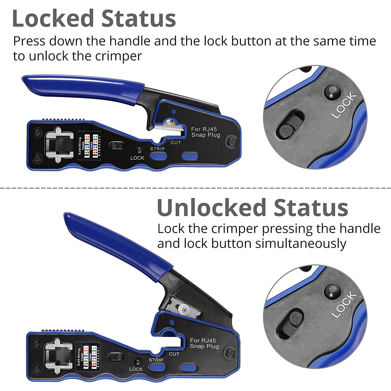 Proster RJ45 Crimp Tool Set All-in-one RJ45 Crimping Tool Kit