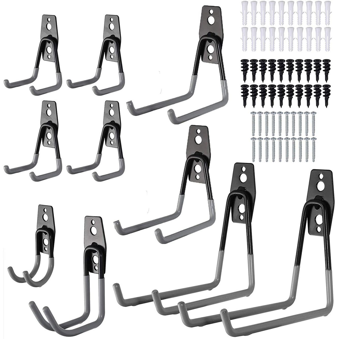 Proster Garage Hooks 10 PCS Heavy Duty Wall Hooks Grey