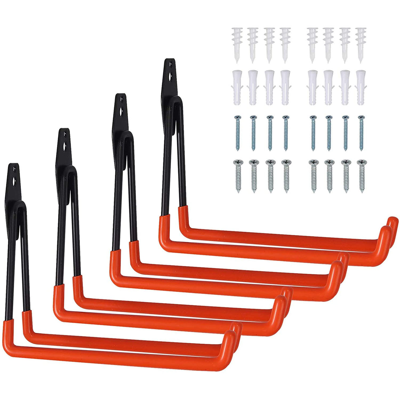 Proster 4 PCS Heavy Duty Garage Hooks Orange