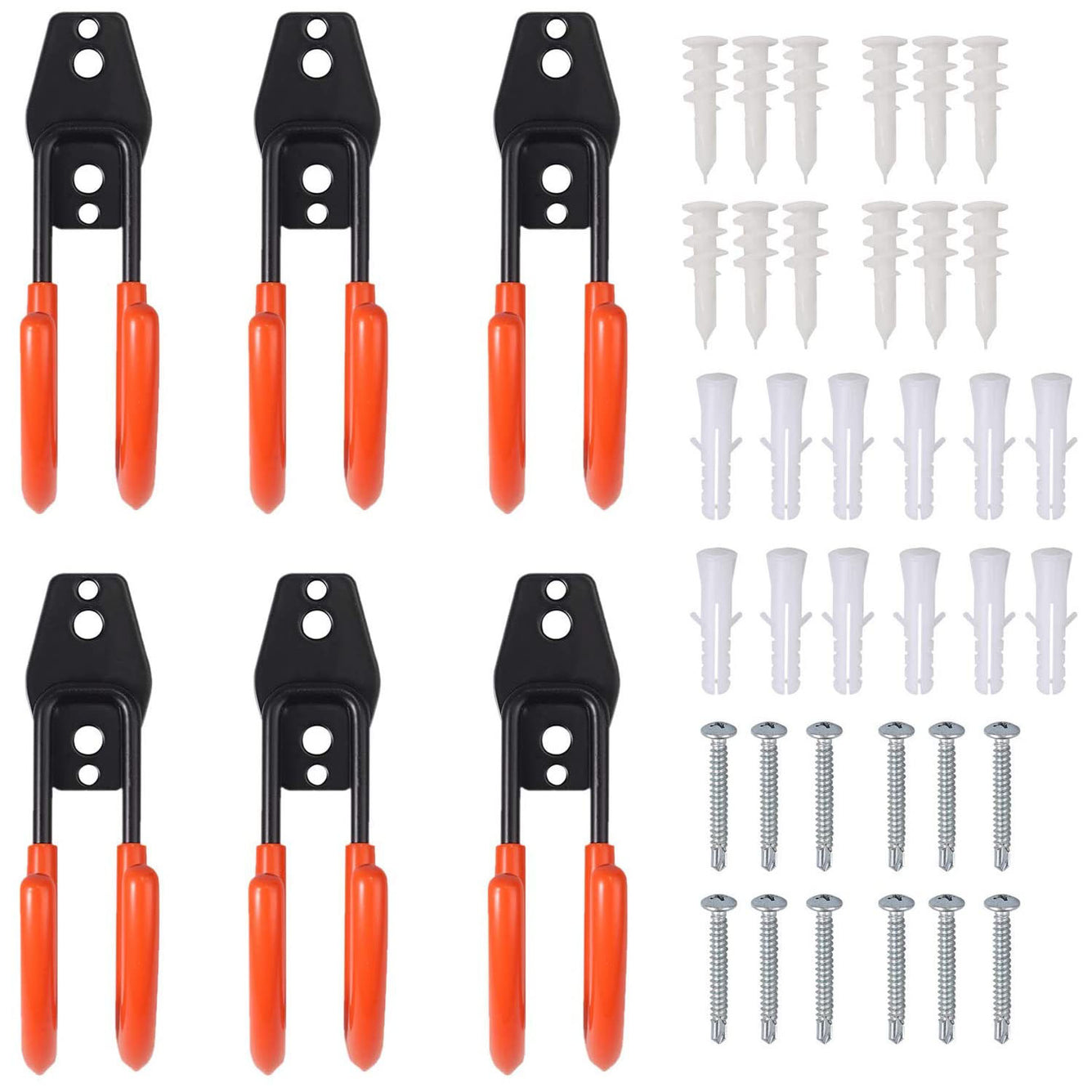 Proster 6 PCS Heavy Duty Garage Hooks Orange
