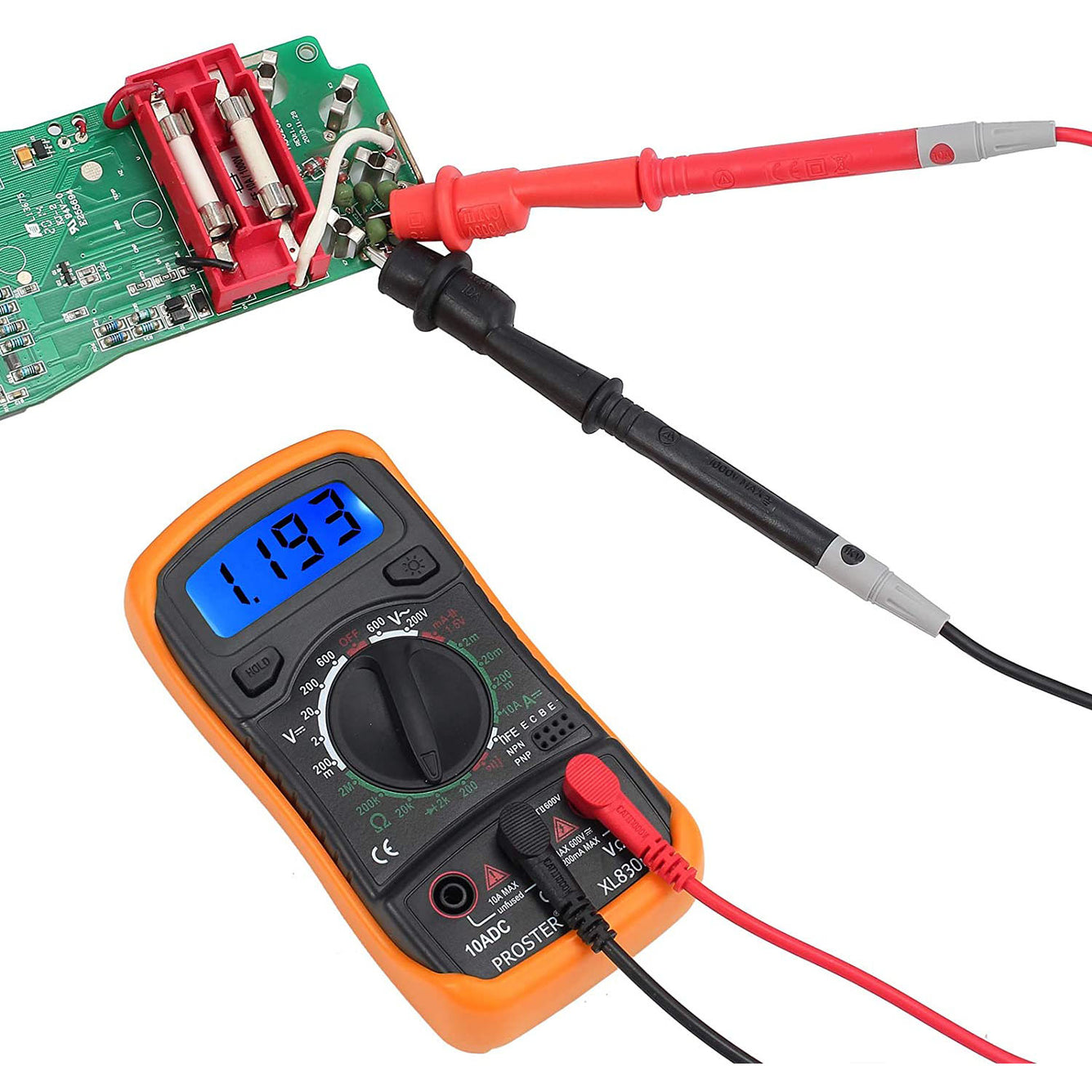 Proster Digital Multimeter Portable Voltmeter Ammeter Ohmmeter
