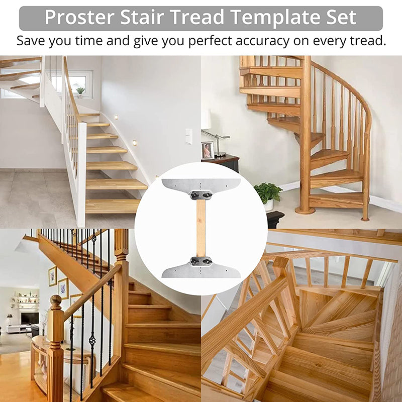 Proster Stair Tread Template Set, Stair Tread Jig, Stair Cutting Tools