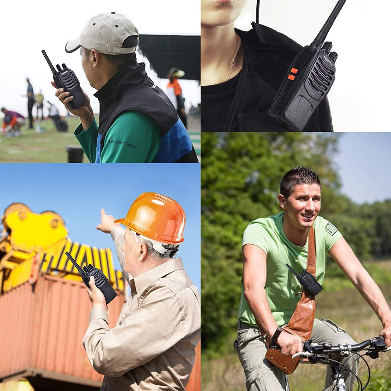 Proster Walkie Talkies 16 Channels with Voice Prompt Rechargeable Walky Talky 1 PCS