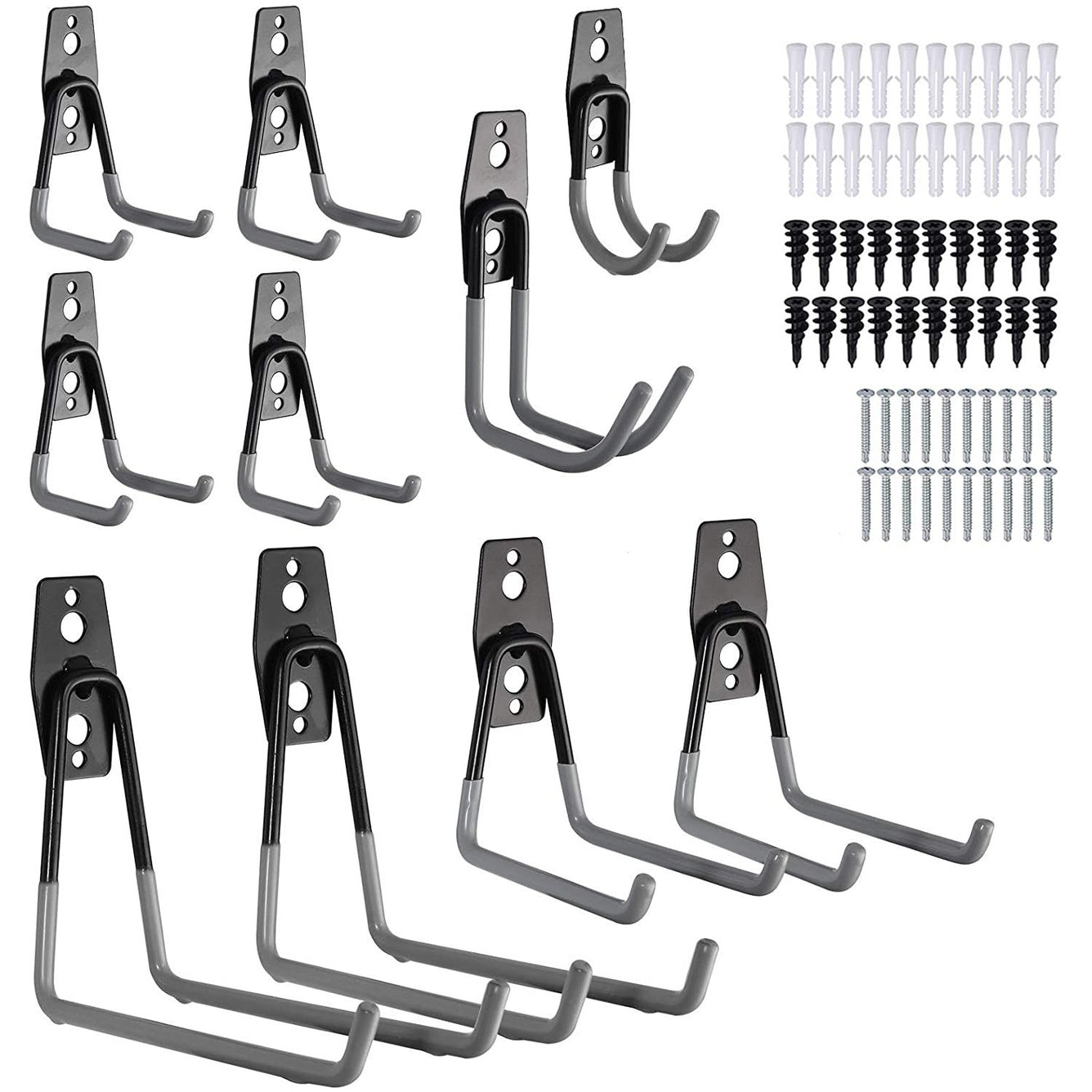 Proster Garage Hooks 10 PCS Heavy Duty Wall Hooks Grey