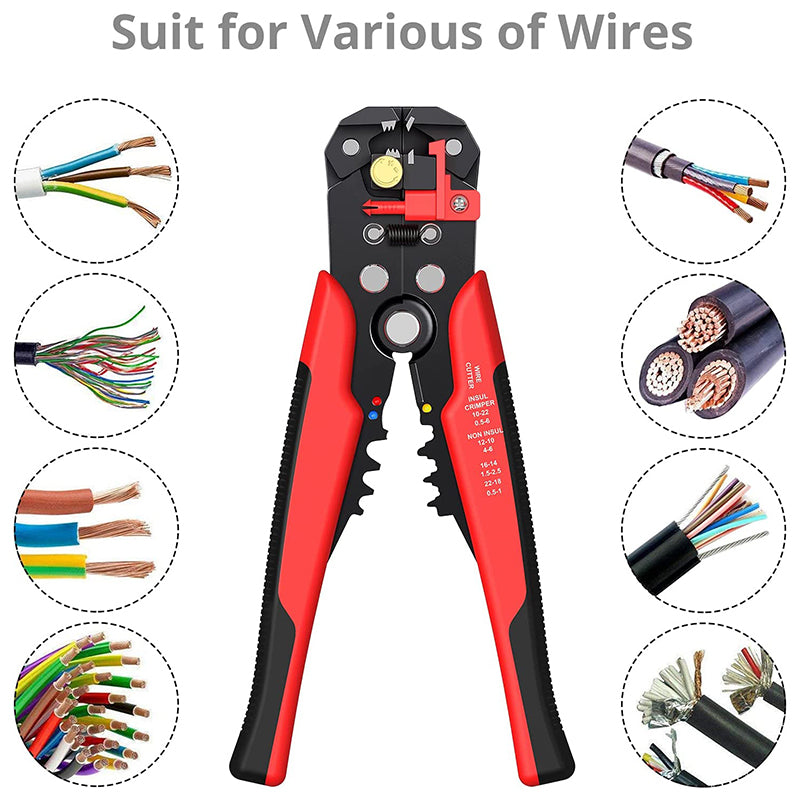 Proster 3 in 1 Crimping Pliers 0.2-6mm²/10-24AWG Wire Crimping Set