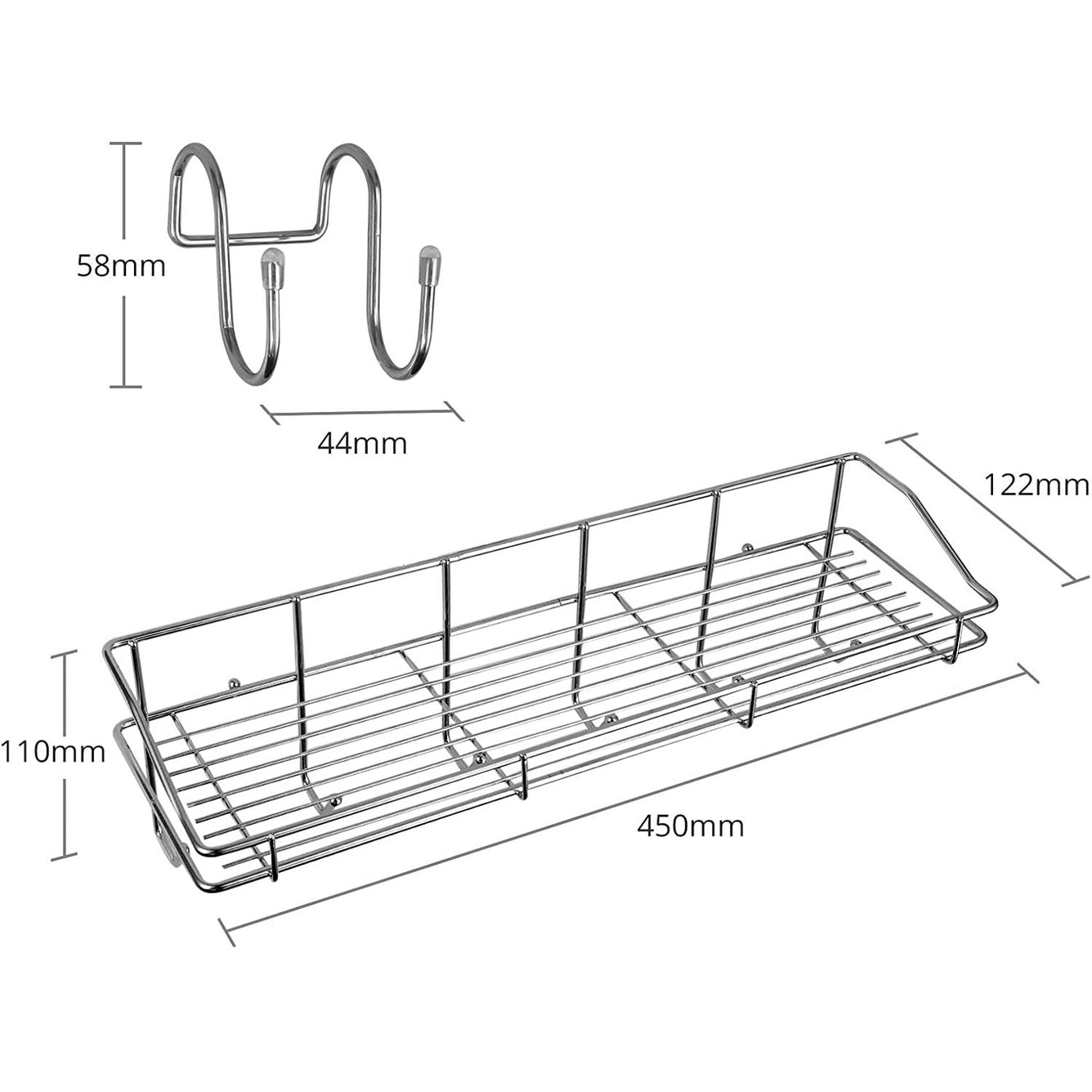 Proster Shower Caddy Shelf Storage Rack Bathroom Self-adhesive