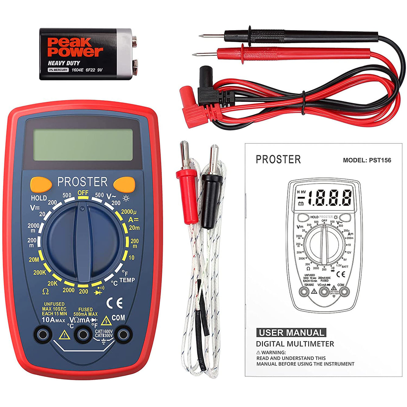Proster Digital Multimeter 1999 Portable Multi Tester