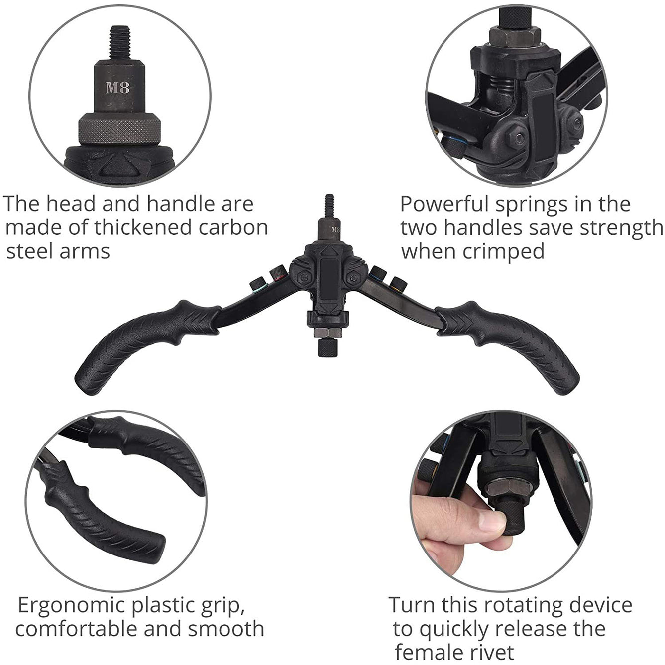 Proster 3 in 1 Riveting Nut Gun Reaming Set